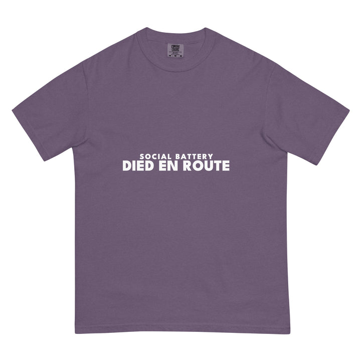 Social Battery Died En Route T-Shirt - Casual Meltdown