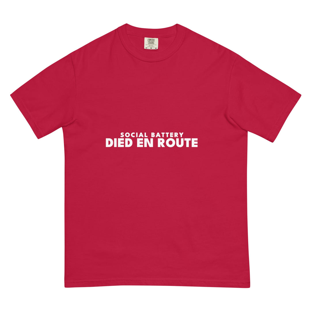 Social Battery Died En Route T-Shirt - Casual Meltdown