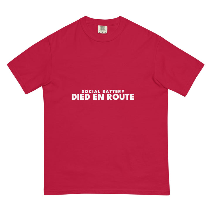 Social Battery Died En Route T-Shirt - Casual Meltdown